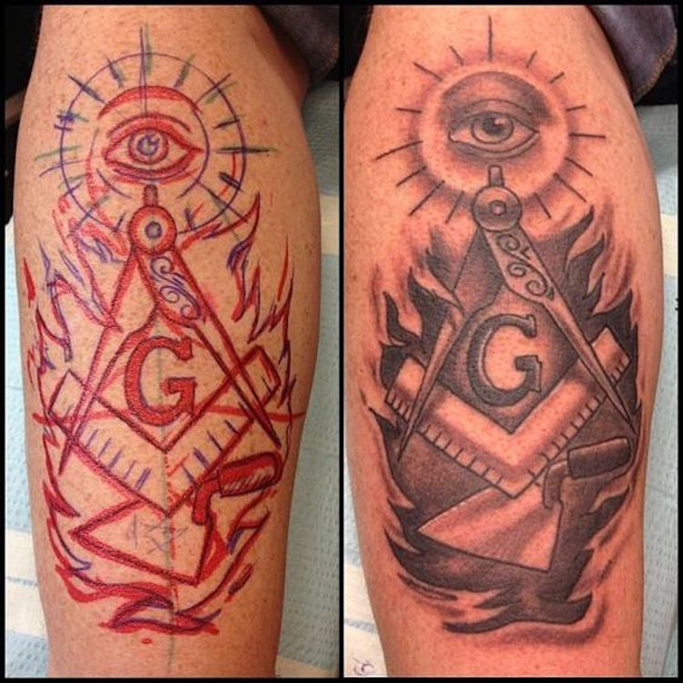 Past Master Masonic Tattoos Designs