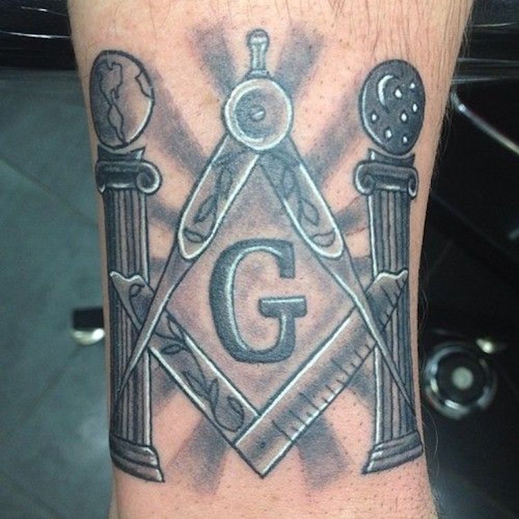 Masonic Square And Compass Tattoo 