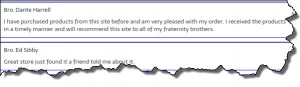 Freemason Store Customer Review 1