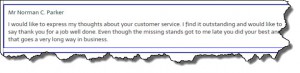Freemason Store Customer Review 1
