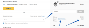 MasonicFind Store - Checkout