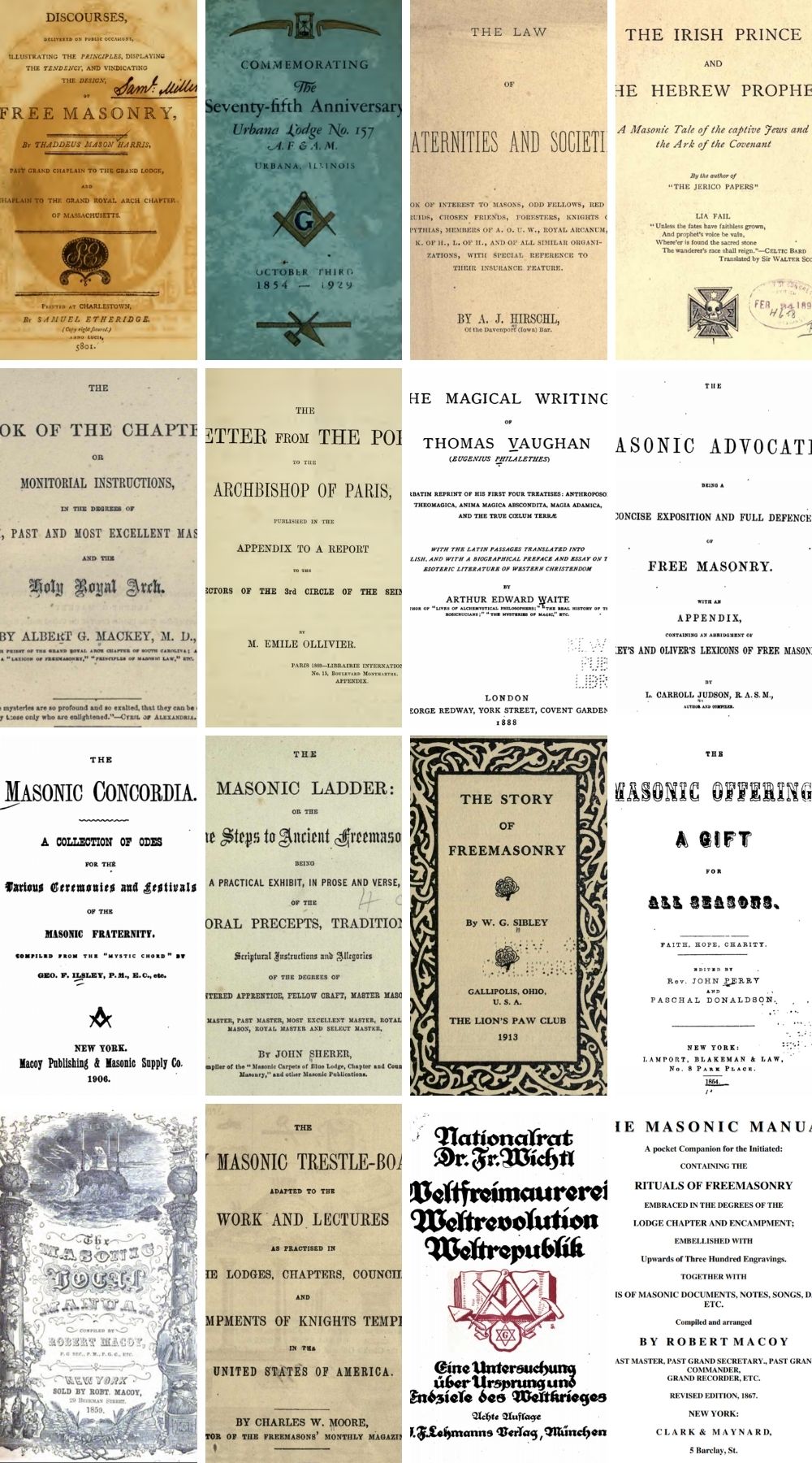 The Great Masonic Library Covers