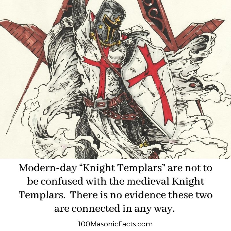  Modern-day “Knight Templars” are not to be confused with the medieval Knight Templars. There is no evidence these two are connected in any way.