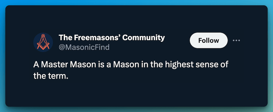 a master mason is a mason