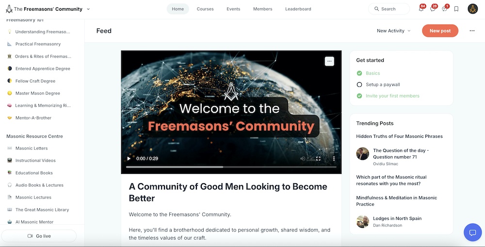 the official freemasons community hompage